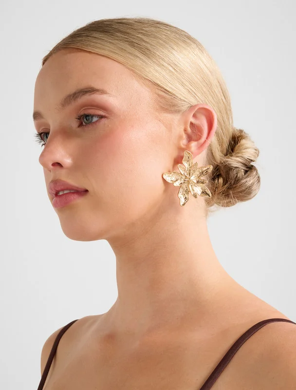 forever new  JOSEPHINE Large Flower Earrings for Women | Best Price UAE